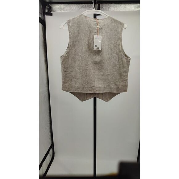 Quince Cream Sleeveless Vest NWT - Picture 3 of 3